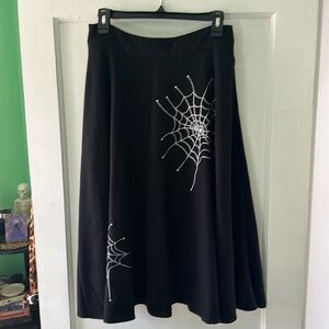 Voodoo Vixen Spiderweb Circle Skirt